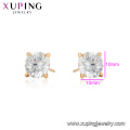 96933 xuping wholesale high quality fashion 18k gold color synthetic zircon ladies stud earrings